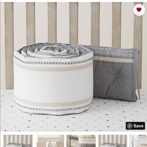 Pottery Barn Rowan Embroidered Bumper Neutral